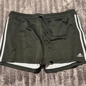 Adidas Mesh Shorts with White Stripes